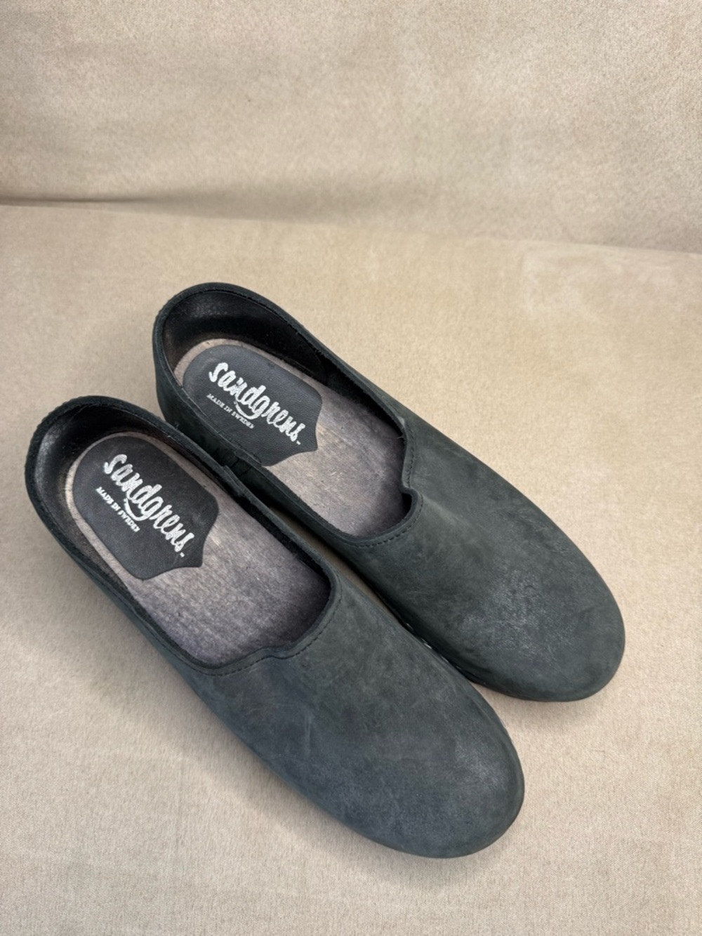 Sandgrens Handmade Swedish Wood Heel Closed-Back Bridget Clogs for Women Size 39 - Picture 9 of 14